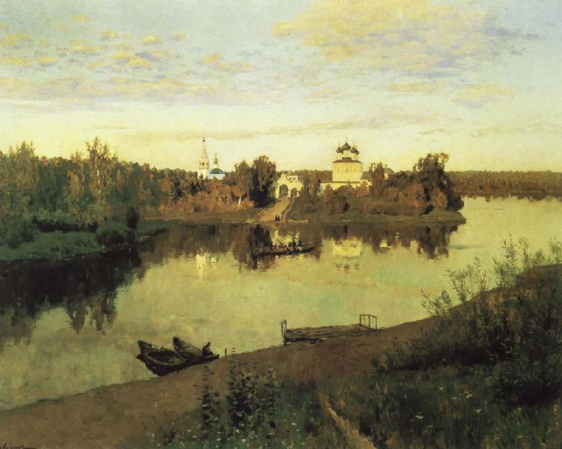 Levitan, Isaak Evening sound oil painting image